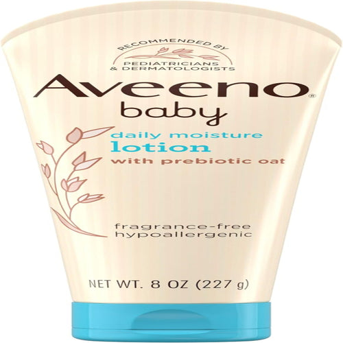 Aveeno Baby Daily Moisture Fragrance Free Moisturising Lotion 227g with Prebiotic Oat