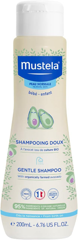 Mustela Gentle Baby Shampoo 200ml Tear-Free Natural Formula Suitable from Birth