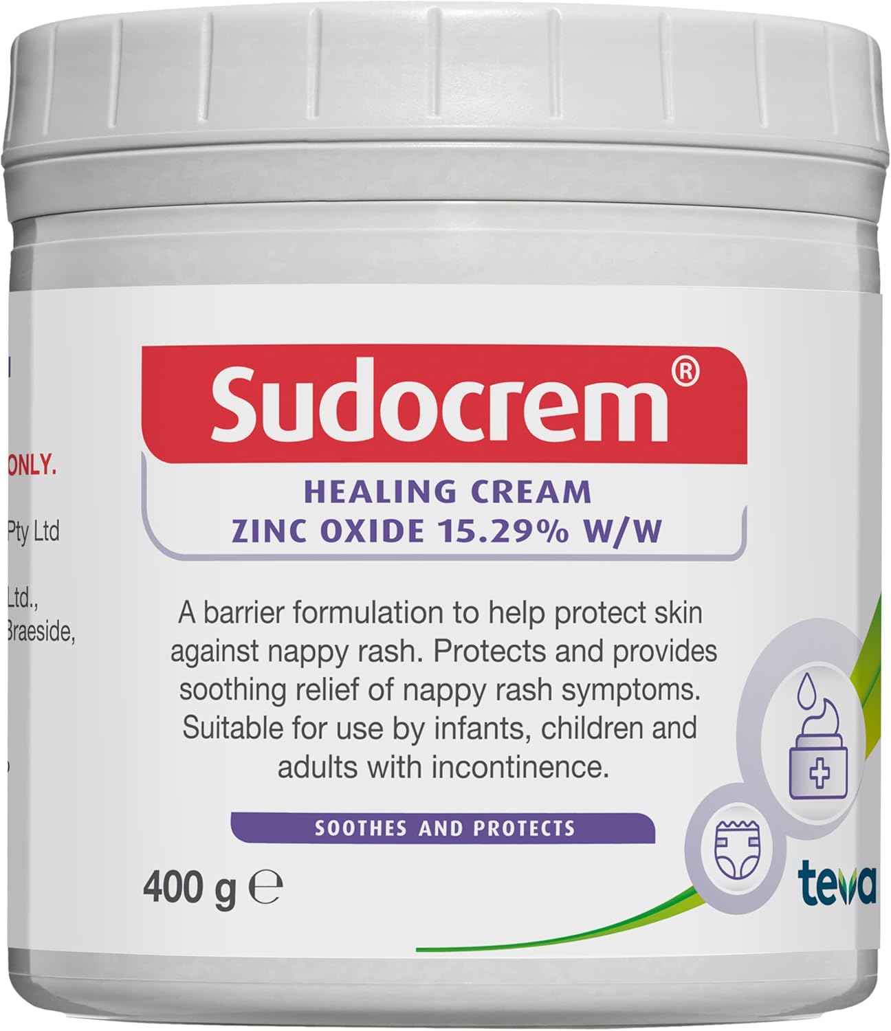 SUDOCREM - Healing Cream | Soothes and Protects against Nappy Rash | 400g
